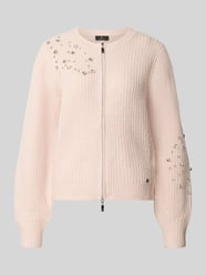 Regular fit cardigan met siersteentjes van monari Fuchsia - 13