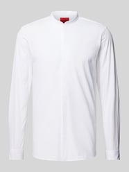 Extra Slim Fit Business-Hemd mit Maokragen Modell 'ENRIQUE' von HUGO Weiß - 14