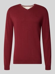 Pullover mit Logo-Stitching von s.Oliver RED LABEL Bordeaux - 15