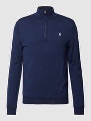 Strickpullover mit Logo-Stitching von Polo Ralph Lauren Blau - 25