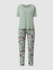 Pyjama mit Viskose-Anteil  von LASCANA Grün - 12