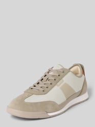 Low Top Sneaker mit Leder-Besatz Modell 'Nitan' von BOSS Beige - 8