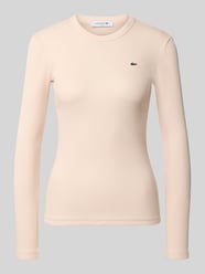 Slim Fit Langarmshirt aus reiner Baumwolle von Lacoste Pink - 25