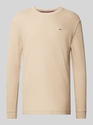 Regular Fit Longsleeve mit Label-Stitching von Tommy Jeans Beige - 44