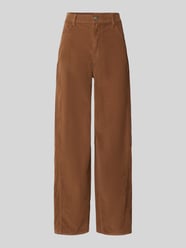 Wide fit broek van katoenmix van Oui - 8