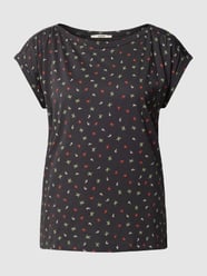 T-shirt met all-over print van Esprit Grijs - 12