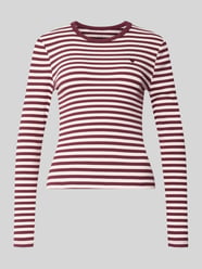 Regular Fit Langarmshirt aus Baumwoll-Mix Modell 'VAL' von ONLY Bordeaux - 46