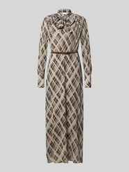 Tailliertes Freizeitkleid mit Allover-Muster von Jake*s Collection - 25