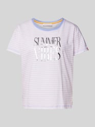 T-Shirt mit Streifenmuster von Frieda & Freddies Rosa - 20