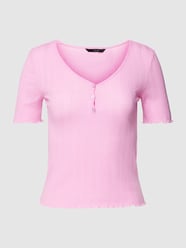 T-Shirt in Strick-Optik Modell 'ISA' von Vero Moda Rosa - 9