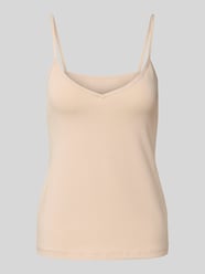 Top mit abgerundetem V-Ausschnitt von Sloggi Beige - 42
