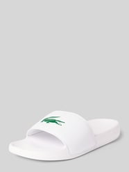 Klapki basenowe z nadruk z logo model 'SERVE SLIDE' od Lacoste - 8