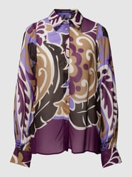 Overhemdblouse van pure viscose van Luisa Cerano Wit - 12
