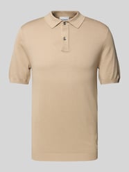 Poloshirt met korte knoopsluiting van Roy Robson Beige - 9