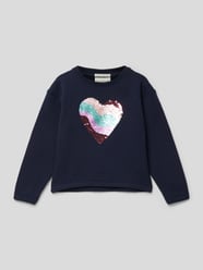 Sweatshirt mit Paillettenbesatz von Tom Tailor Blau - 16