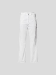 Mid Rise Jeans im Straight Fit von Denimist Weiß - 7