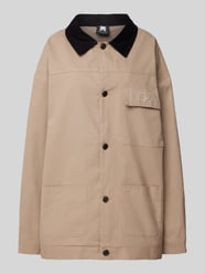 Shacket met Labelstitching van Karo Kauer Beige - 19
