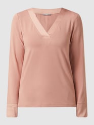 Shirt met lange mouwen en V-hals van Jake*s Collection Oranje - 30