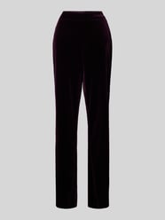 Straight leg stoffen broek met elastische band, model 'Flanna' van STEHMANN Bordeaux - 47