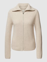 Strickjacke mit Reißverschluss von Marc O'Polo Beige - 25