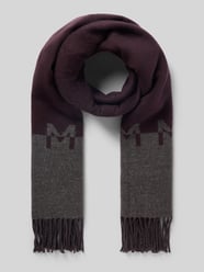 Schal aus reiner Viskose mit Fransen Modell 'OKTOBER' von COMMA Bordeaux - 6
