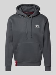 Hoodie mit Label-Print von Alpha Industries Grau - 12