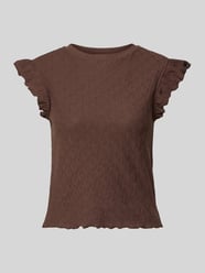 Strickshirt mit Rundhalsausschnitt und Wellensaum von Jake*s Casual - 48