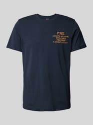 T-Shirt mit Statement- und Label-Print von PME Legend Blau - 5