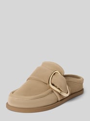 Mules aus echtem Leder mit Logo-Detail von INUIKII Beige - 17