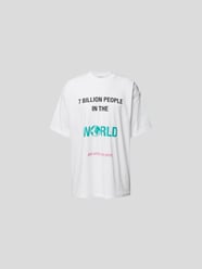 Oversized T-Shirt mit Statement-Print von VETEMENTS Weiß - 17