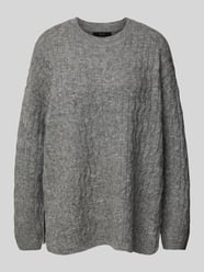 Comfort Fit Strickpullover mit Struktur-Strick Modell 'ELYA' von Vero Moda Grau - 45