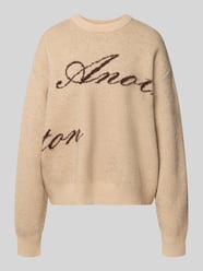 Oversized Strickpullover mit Label-Details von ANOTHER COTTON LAB Beige - 35