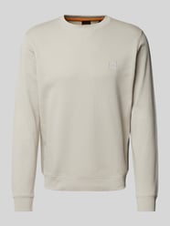 Sweatshirt mit Label-Stitching Modell 'Westart' von BOSS Orange Beige - 6