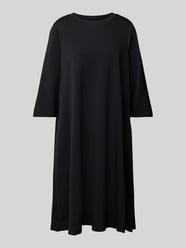 Knielanges T-Shirt-Kleid mit Rundhalsausschnitt von Soyaconcept Schwarz - 1