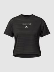 Cropped T-Shirt mit Label-Print von The North Face Schwarz - 11