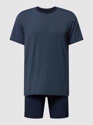 Pyjama met stretch van Schiesser Blauw / turquoise - 3