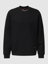Sweatshirt mit Label-Patch Modell 'Derentil' von HUGO Schwarz - 36