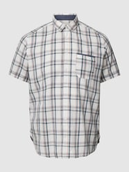 PLUS SIZE Freizeithemd mit Karomuster von Tom Tailor Plus Weiß - 42