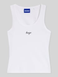 Top o kroju regular fit z mieszanki bawełny model 'Damatank_B' od HUGO Blue - 8