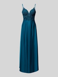 Abendkleid mit Häkelspitze von Mascara Blau - 7