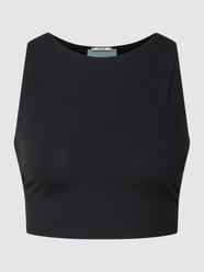 Crop Top mit Rundhalsausschnitt von Wolford Grau / Schwarz - 43