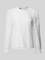 Blouse met lange mouwen en kant, model 'COLLINE' van Pieces - 2