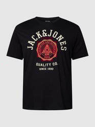 Katoenen poloshirt  van Jack & Jones Plus Grijs / zwart - 4