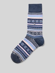 Wollsocken aus Schurwoll-Mix mit Logo-Applikation Modell 'Isle' von Burlington - 39