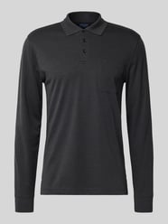 Regular fit poloshirt in design met lange mouwen van Christian Berg Men - 33