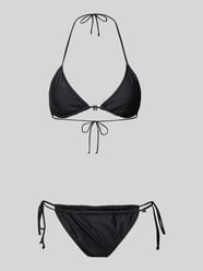 Bikini im unifarbenem Design von Review Schwarz - 2