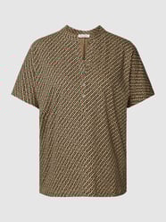Blouseshirt met all-over motief van Marc O'Polo Beige - 28