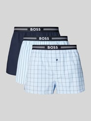 Boxershorts mit elastischem Label-Bund im 3er-Pack von BOSS Blau - 24