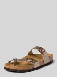 Instappers in leerlook model 'Mayari' van Birkenstock Beige - 4