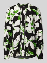 Blouse met blinde knoopsluiting van comma Groen - 13